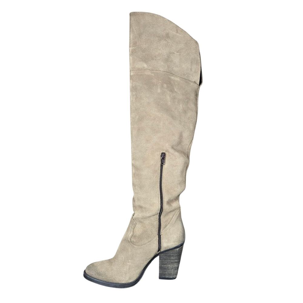 Musse & Cloud Over The Knee Boots Womens 9-9.5 EU 40 Joyse Suede Leather Heels - Picture 5 of 14